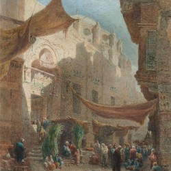 A market outside the Abul Dahab Mosque